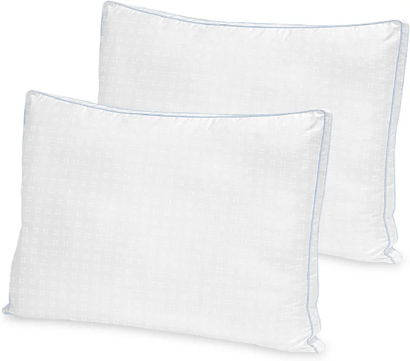 Cool Fusion Firm Density Bed Pillow with Cooling Gel Beads 2-Pack