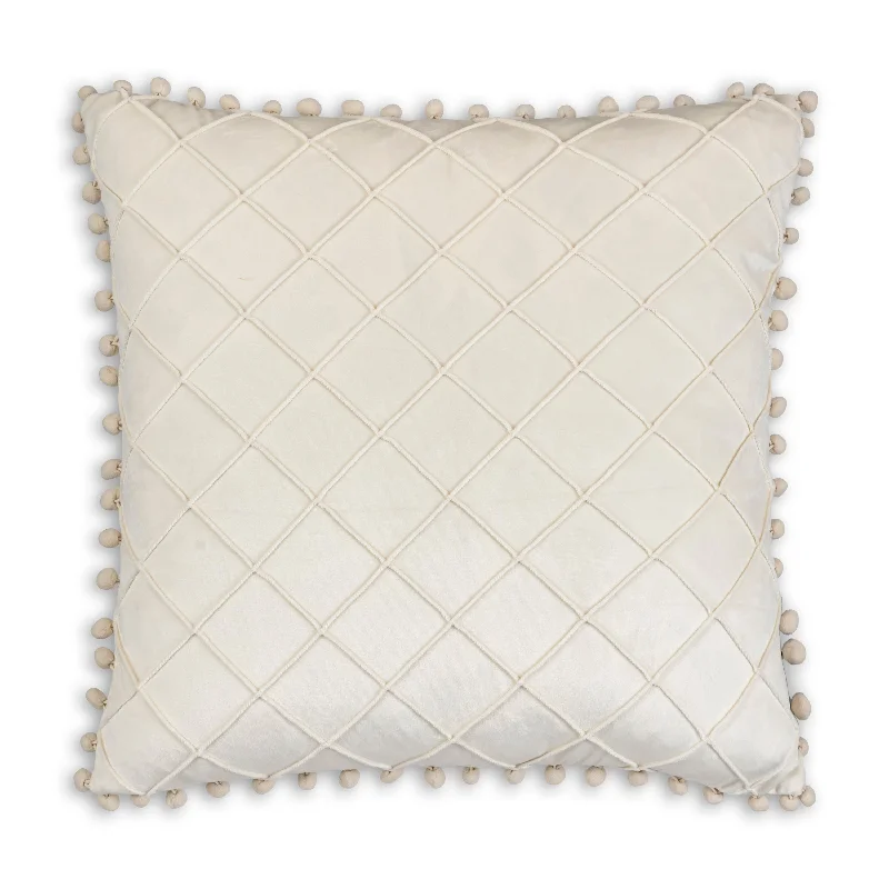 Inspire Me! Home Decor Diamond Beige Pillow