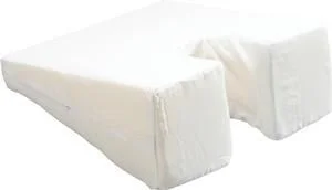 Hermell Products Face Down Pillow: 1 Count, White, 17" x 14" x 6" - 2-1/2"