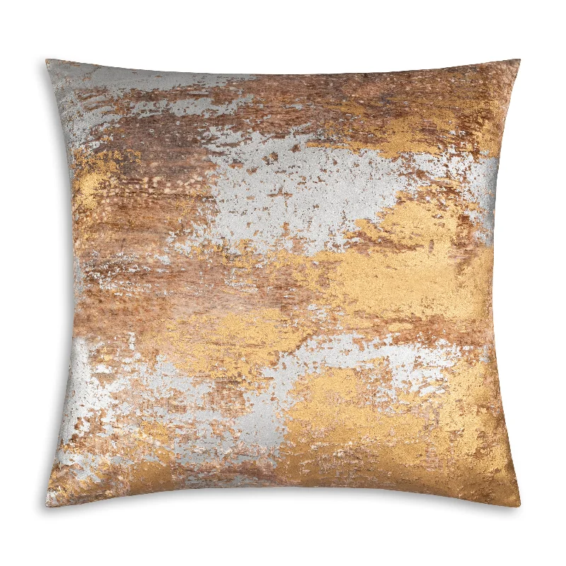 Leah Grey Gold Pillow