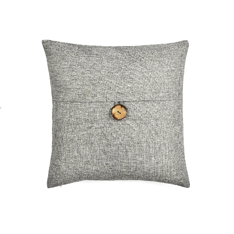 Linen Texture Woven Button Decorative Pillow Cover