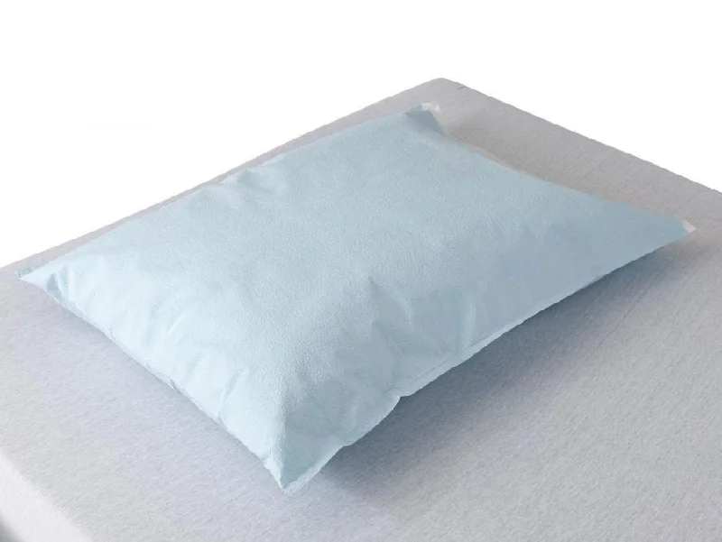 Medline Disposable Tissue/Poly Pillowcases Blue 21" X 30" Case of 100