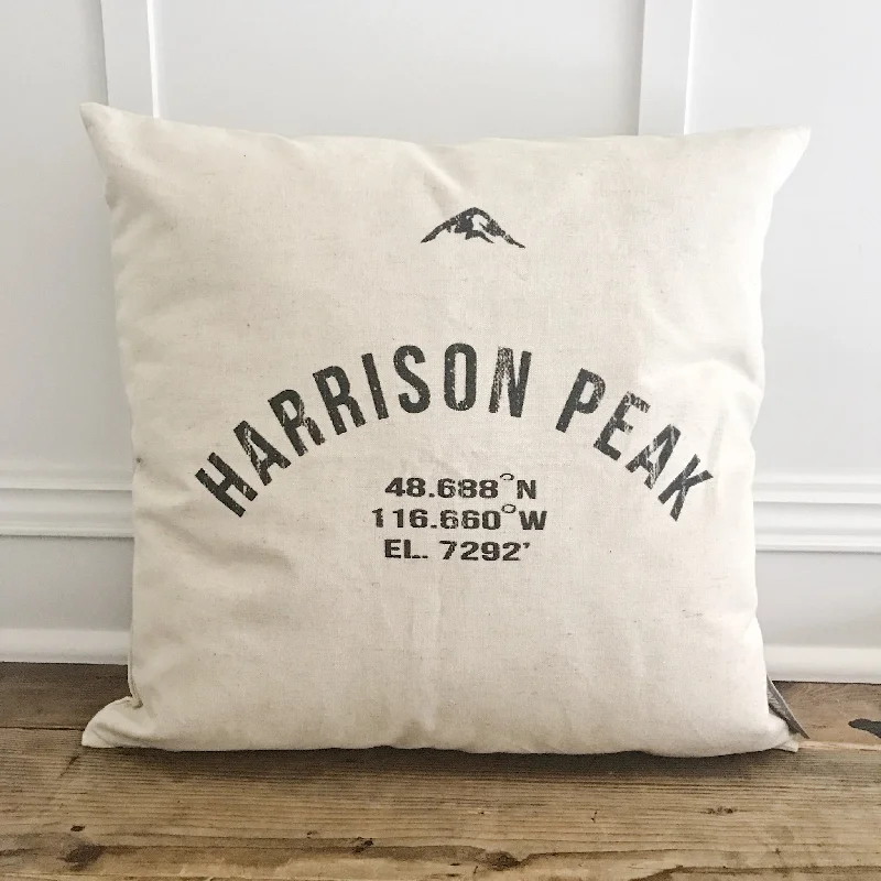 Mountain City & Coordinates Pillow Cover