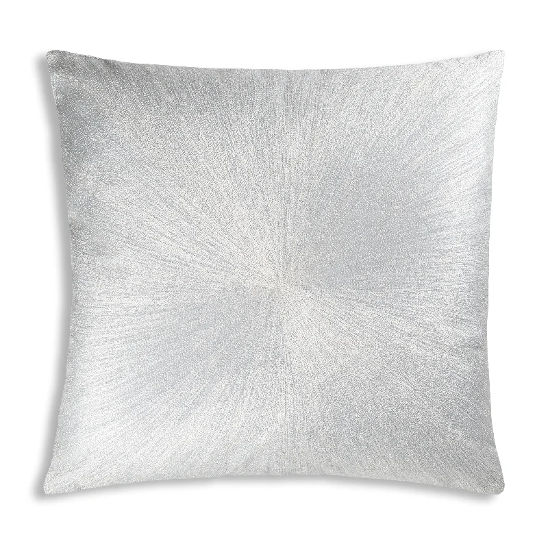 Nim Aqua Silver Linen Pillow