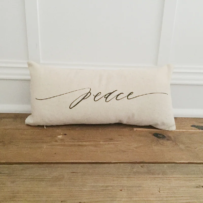 Peace Calligraphy Pillow Cover