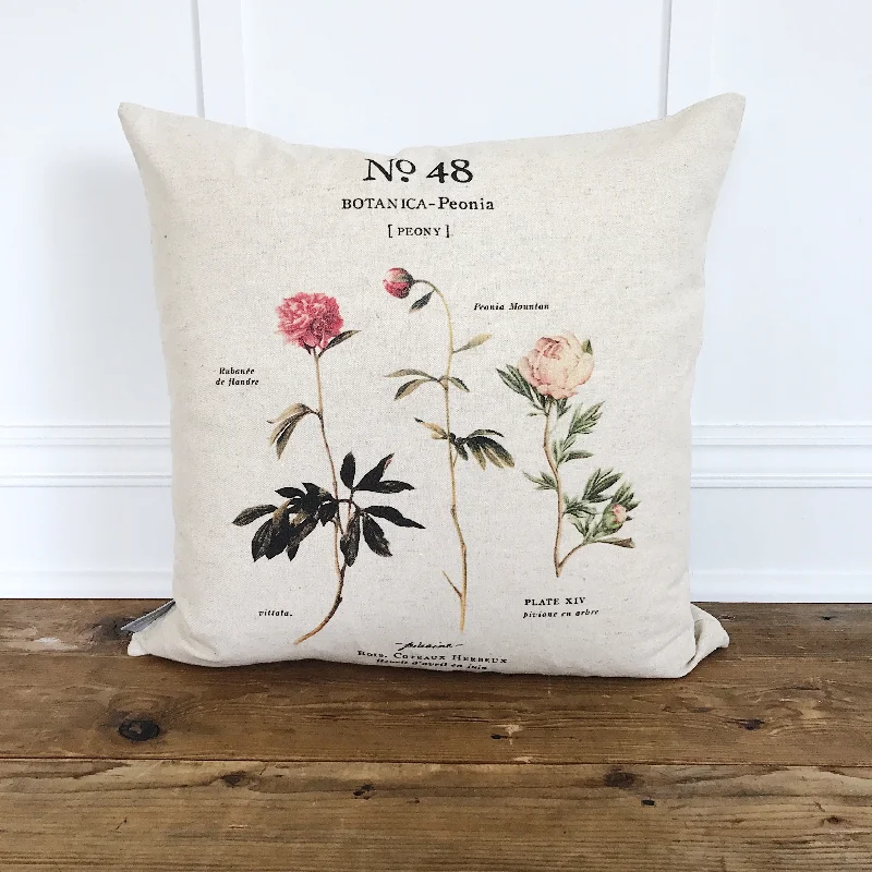 Peony Botanical Pillow Cover (Design 2)