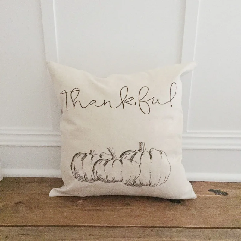 Thankful Pumpkin Pillow Cover