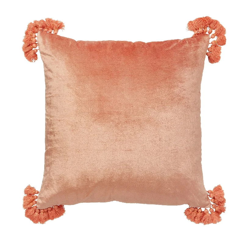 Raj Terracotta velvet pillow