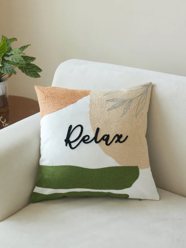 Relax Embroidered Pillow