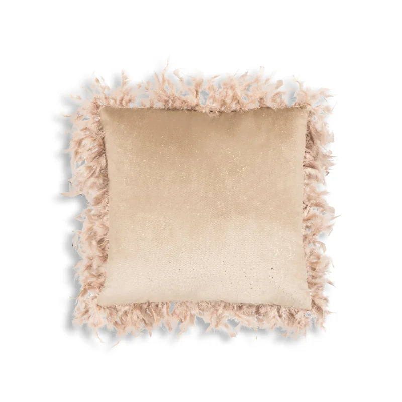 Rica Beige Velvet Pillow