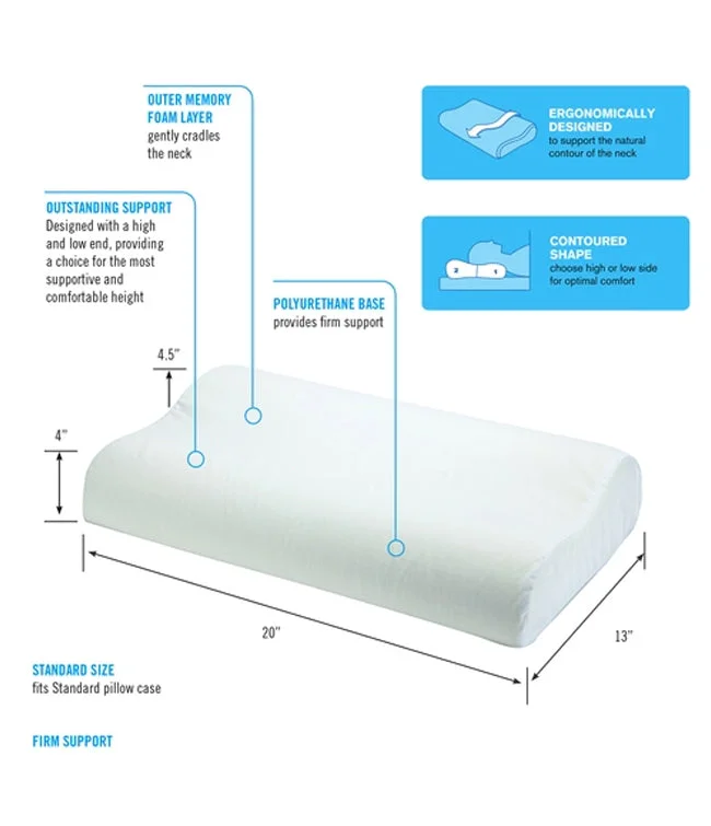 Standard Cervical Pillow with Memory Foam