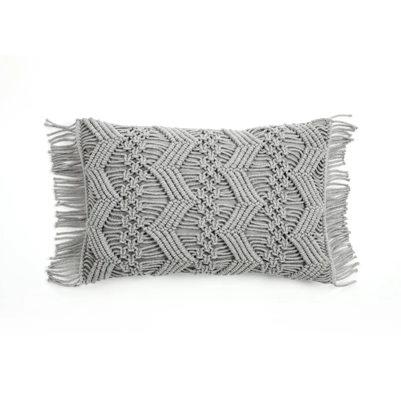 Studio Chevron Macrame Decorative Pillow Cover