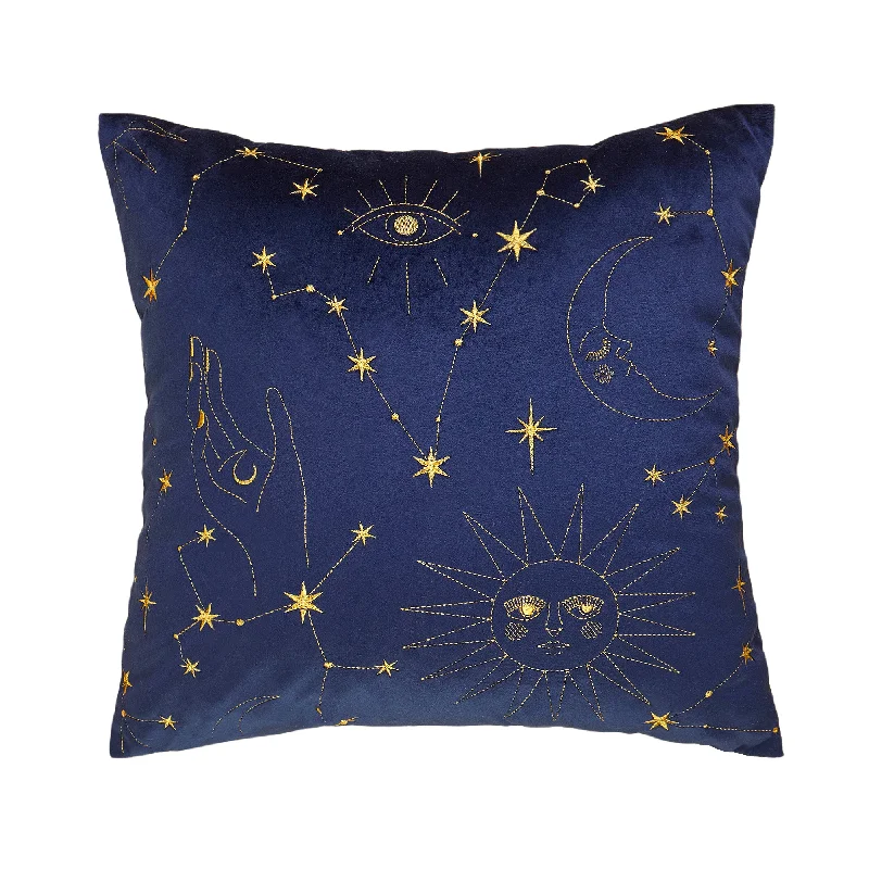 Sun and Moon Indigo PIllow