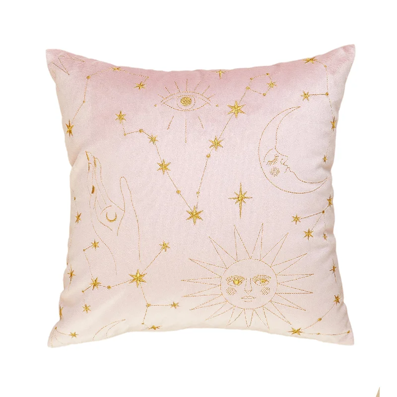 Sun and Moon Pink Pillow