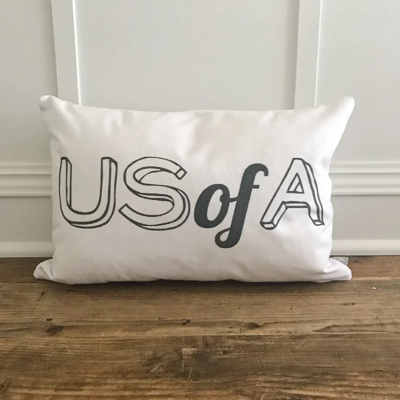 US of A Pillow Cover (Charcoal)