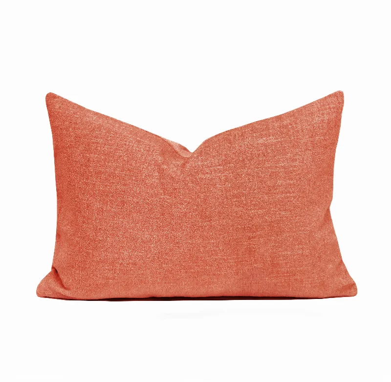 Vidara Chenille Lumbar Throw Pillow Cover | 14" x 20"