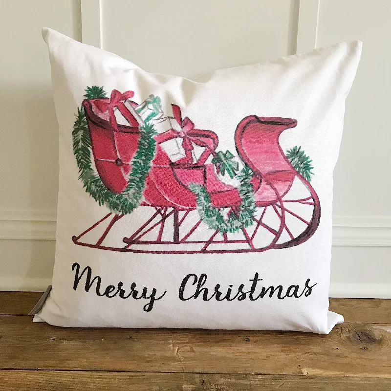 Vintage Sleigh Pillow Cover