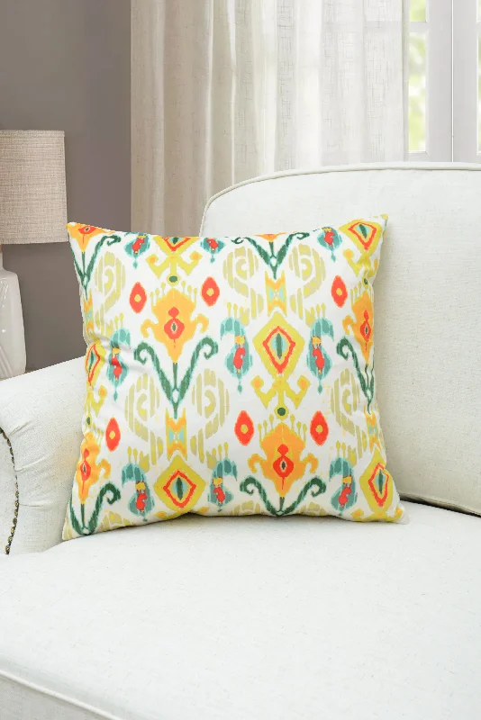 Yellow Ikat Motif Pillow