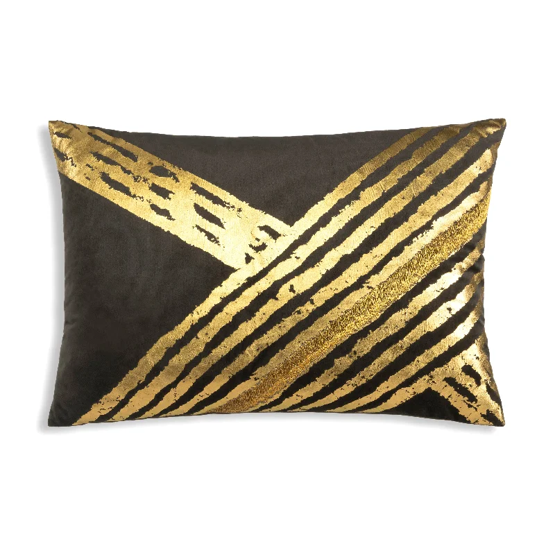 Inspire Me! Home Decor Zara Lumbar Charcoal Pillow