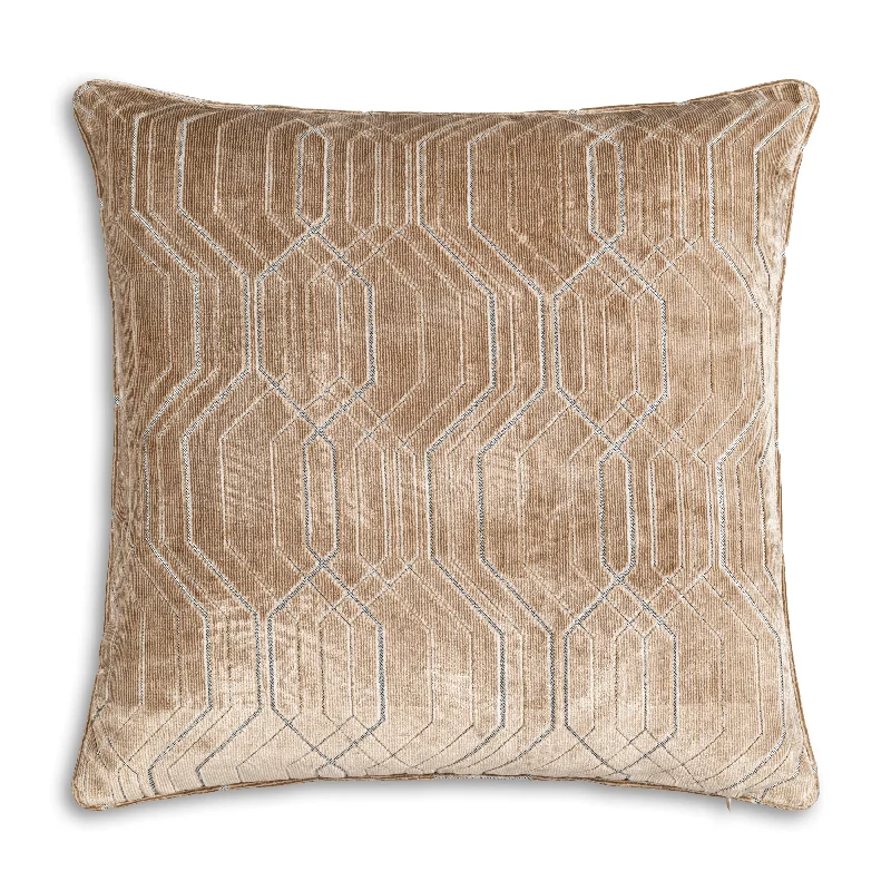 Zira Geometric Beige Pillow