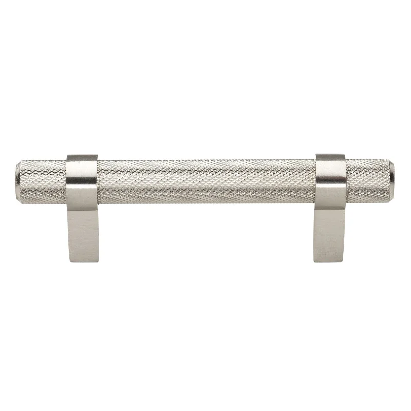 3 in Screw Center Solid Steel Bar Pull Cabinet Handle Pull (Pack of 5) - Satin Nickel