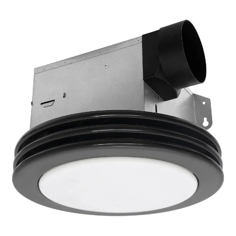 Akicon Bathroom Exhaust Fan with Light, 15W Dimmable 3CCT LED Light with Night Light