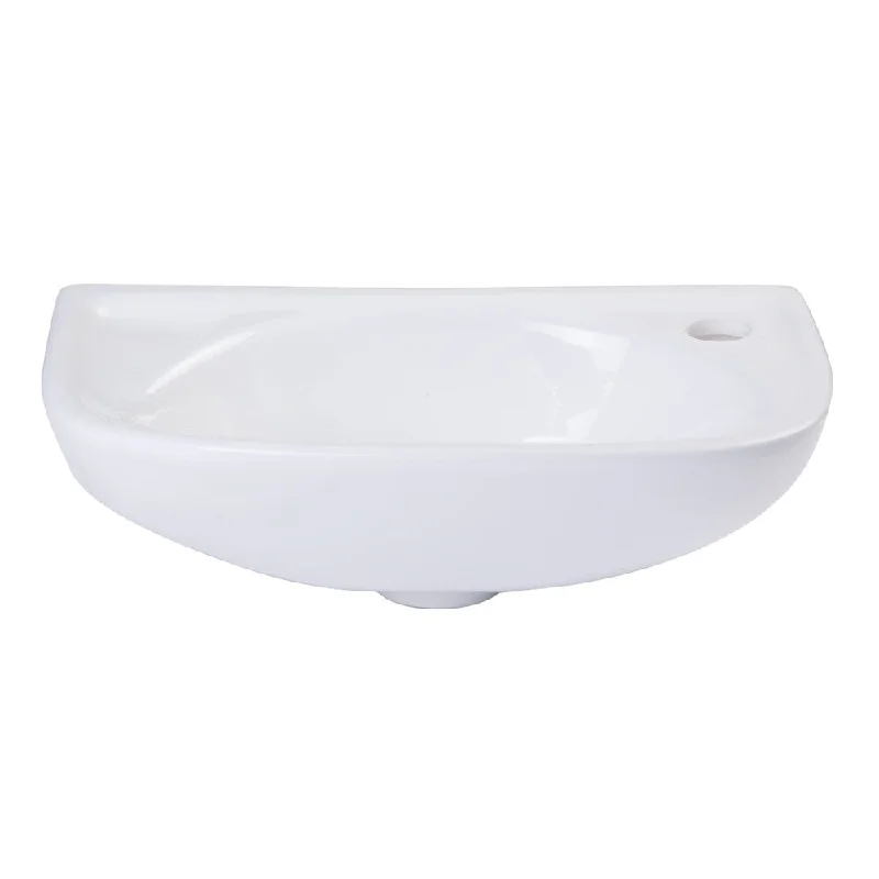 Alfi White Porcelain Wall-mounted Bathroom Sink Basin