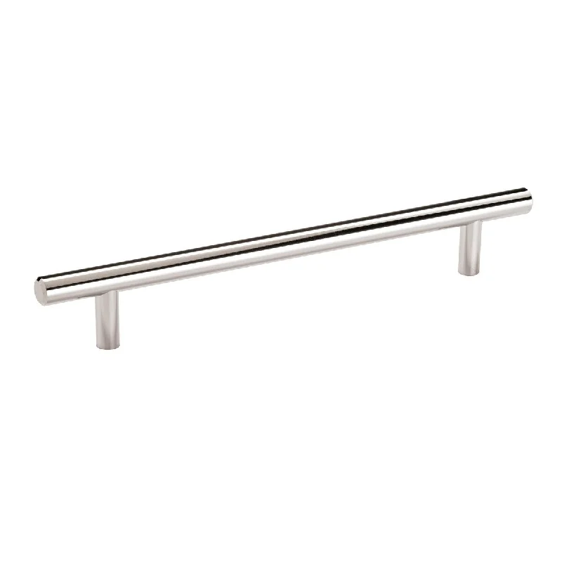 Amerock Bar Pulls 7 in (178 mm) Center-to-Center Polished Chrome Cabinet Handles - 10 Pack