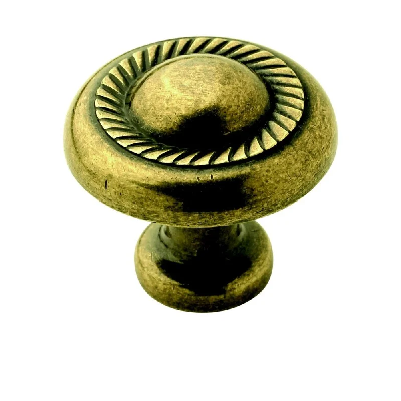 Amerock Decorative 1.25-Inch Burnished Brass Cabinet Knob (Pack of 5)