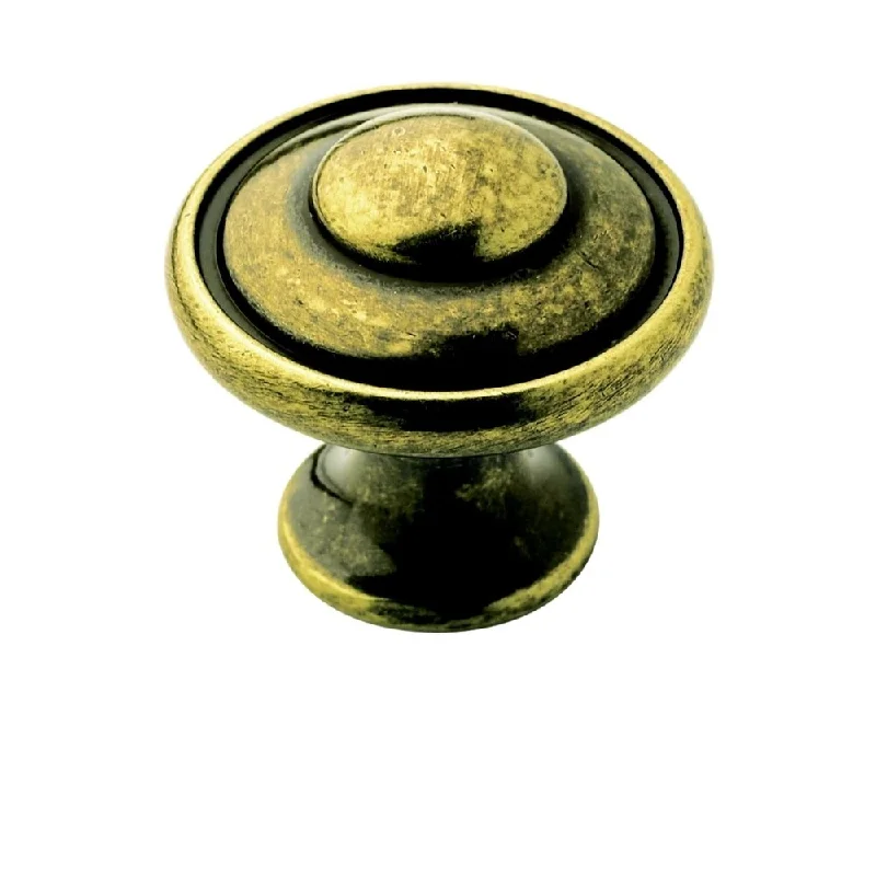 Amerock Traditional 1.25-Inch Burnished Brass Cabinet Knob (Pack of 5)