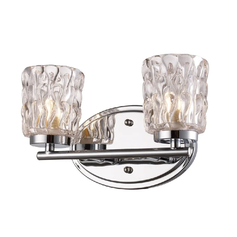 Brooks Polished Chrome 2-light Vanity Bar