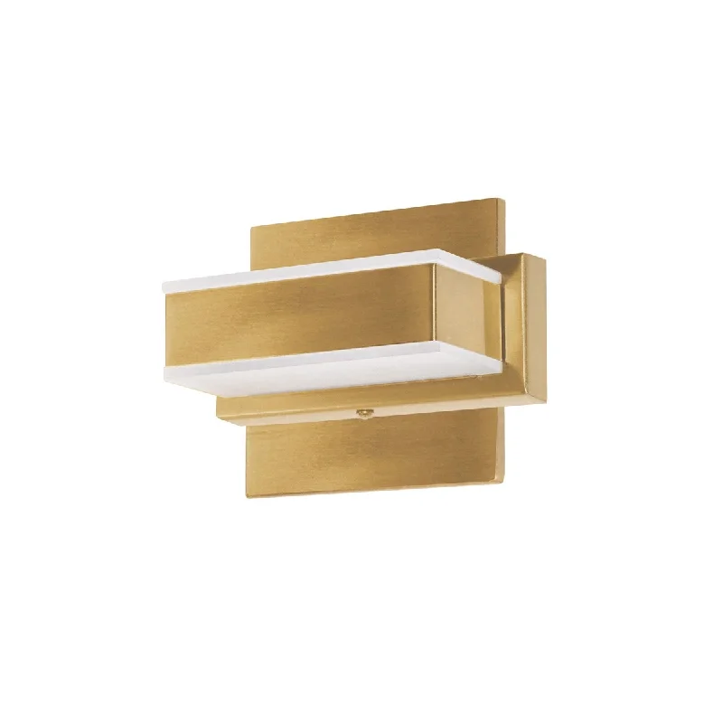 Dainolite Viola 1 Light LED Wall Vanity Light - Aged Brass Finish