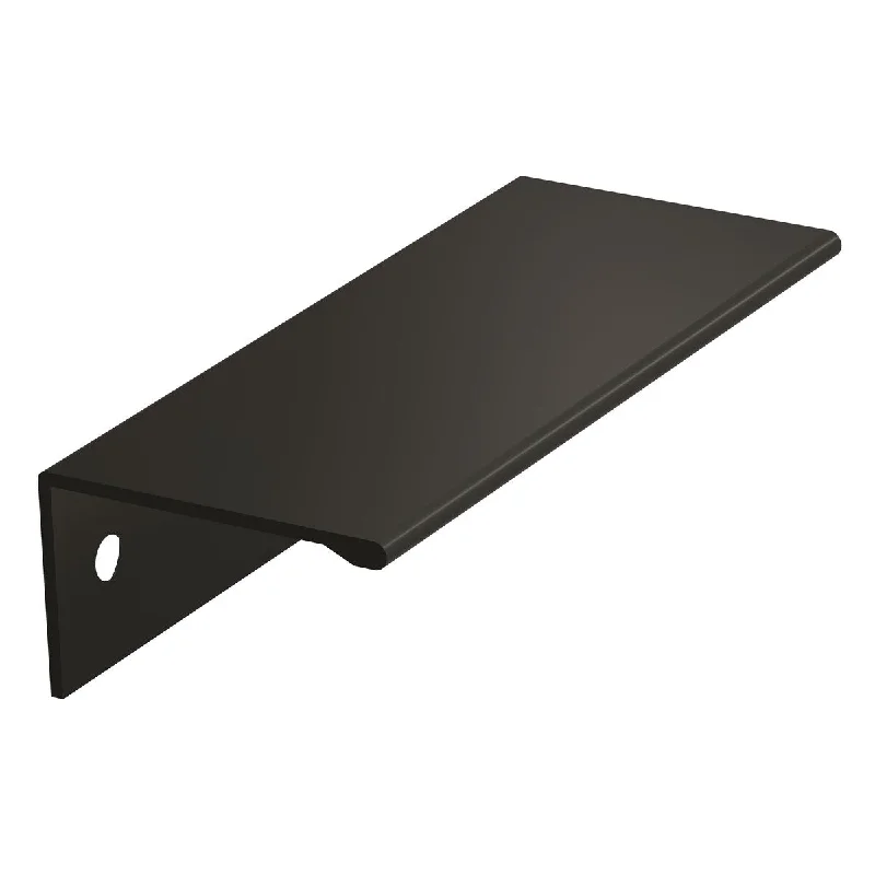 Edge Pull 3 in (76 mm) Center-to-Center Flat Black Cabinet Pull