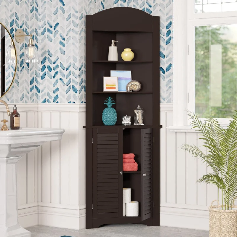 Ellsworth Collection - Tall Corner Cabinet - Espresso