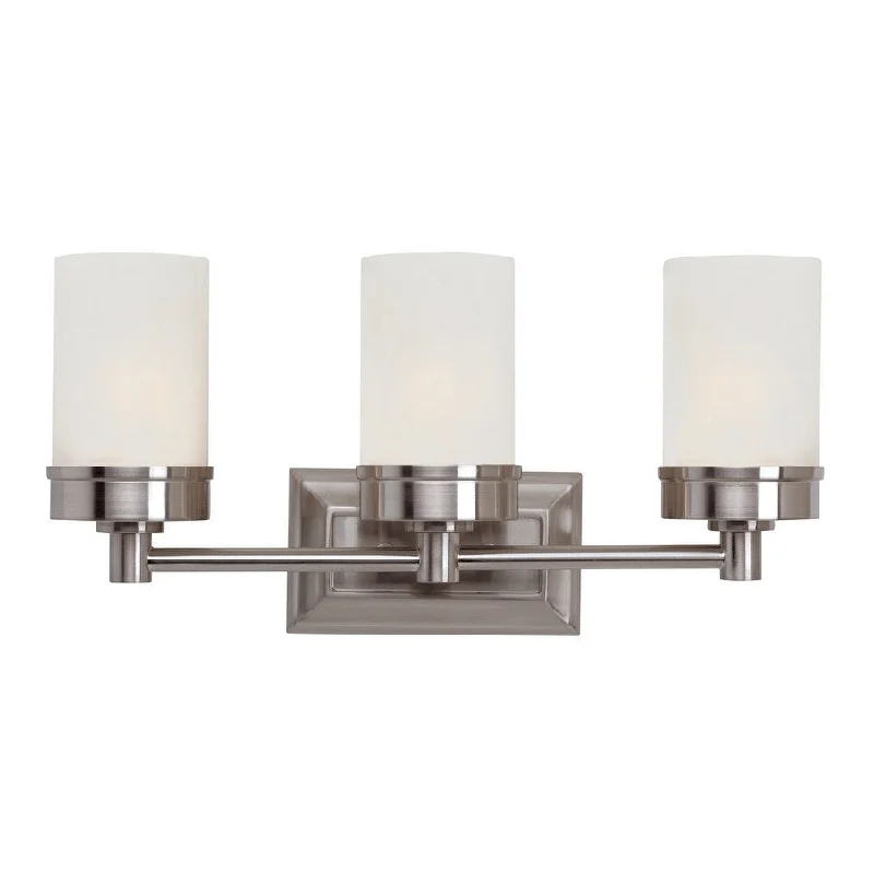 Essentials Imports PL70333 BN Three Light Vanity Bar Fusion Brushed Ni - Exact Size