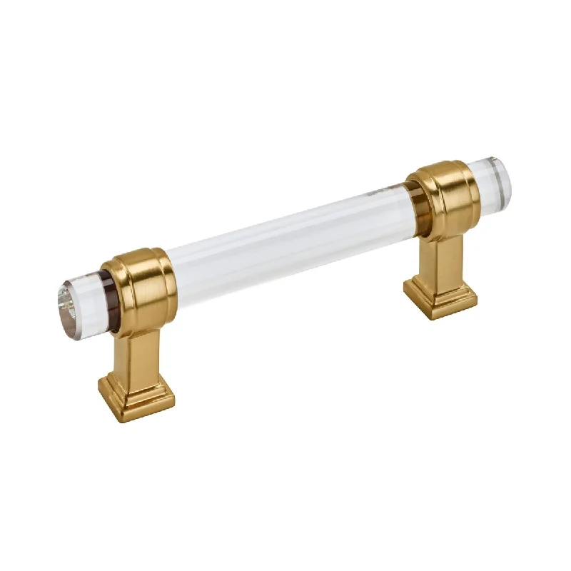 Glacio 3-3/4 in (96 mm) Center-to-Center Clear/Champagne Bronze Cabinet Pull - 3.75