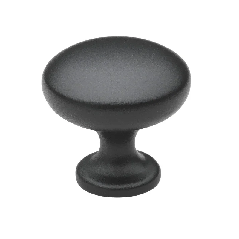 GlideRite 1.125-inch Classic Matte Black Round Cabinet Knobs (Pack of 10)