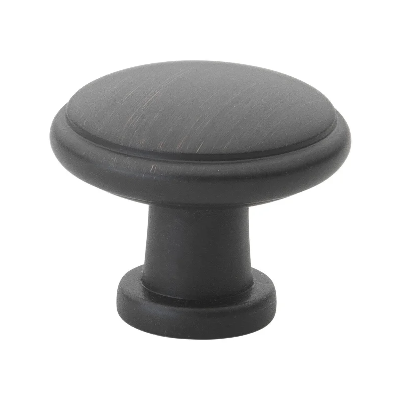 GlideRite 1.125-inch Oil-Rubbed Dark Bronze Round Ring Cabinet Knobs (Pack of 10) - Pack of 10