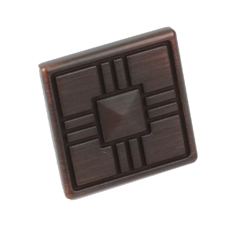 GlideRite 1.25-inch Craftsman Series Oil Rubbed Bronze Square Cabinet Knobs (Pack of 10)