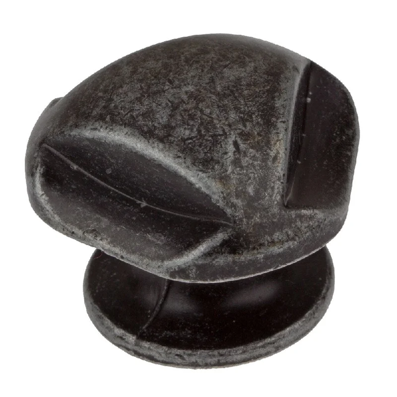 GlideRite 1.25-inch Weathered Nickel Grooved Triangle Cabinet Knob (Pack of 10 or 25)