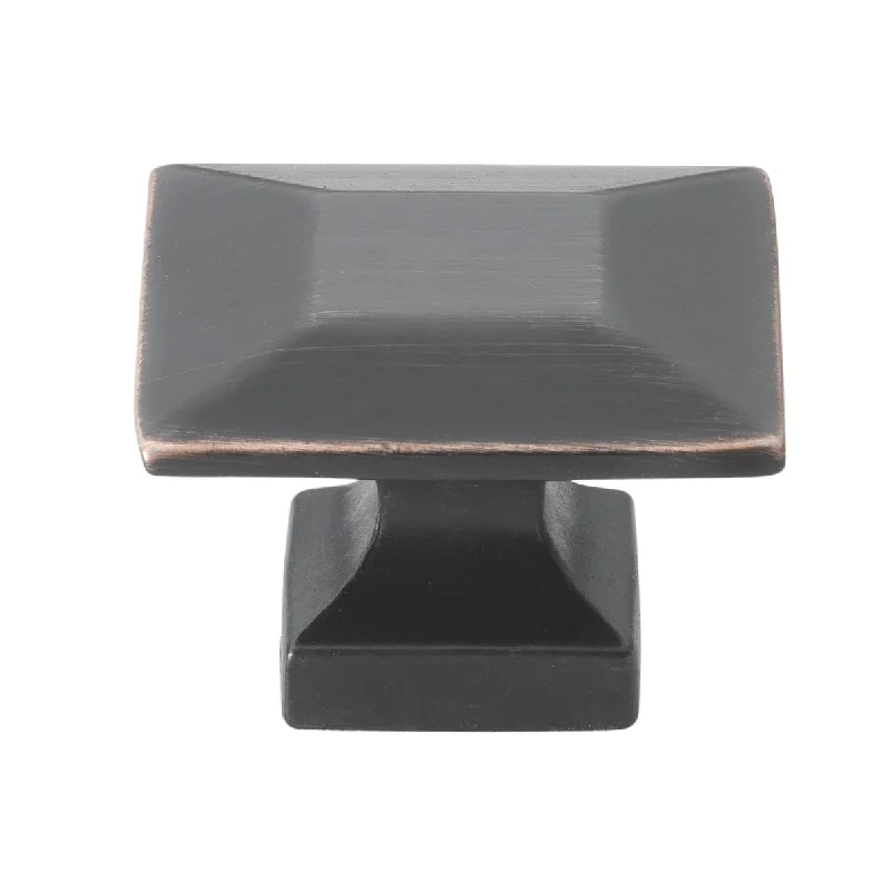 GlideRite 1.375-inch Oil Rubbed Bronze Square Cabinet Knobs (Case of 25)