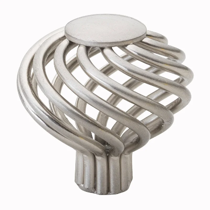 GlideRite 1.5-inch Satin Nickel Round Birdcage Cabinet Knobs (Pack of 10)