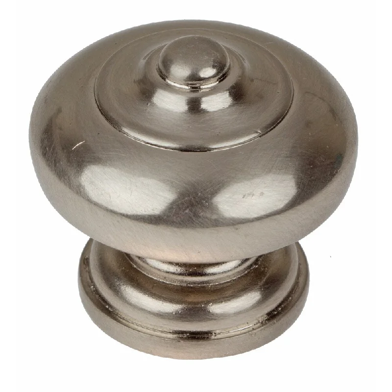 GlideRite 1.5-inch Satin Nickel Round Ring Mushroom Cabinet Knobs (Pack of 10)