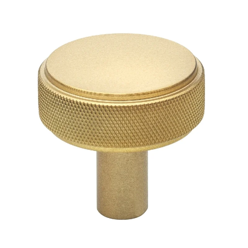 GlideRite 10-Pack 1-1/2 Inch Solid Round Knurled Cabinet Knob