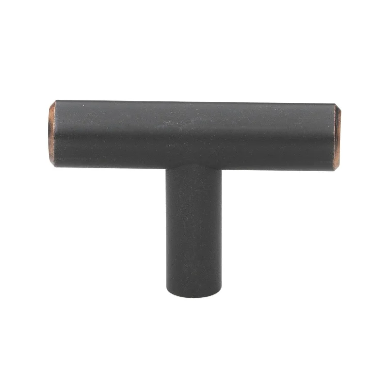 GlideRite 2-inch Oil-rubbed Bronze Solid Steel Cabinet Bar Knobs (Pack of 10)