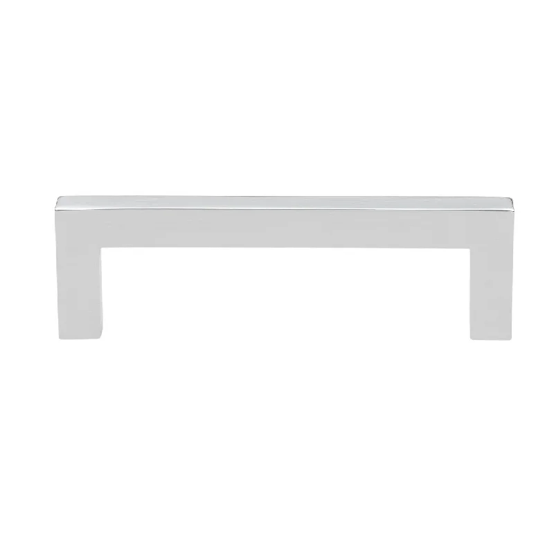 Gliderite 3.75-inch CC Solid Square Cabinet Bar Pull Handle Polished Chrome (Pack of 10 or 25)