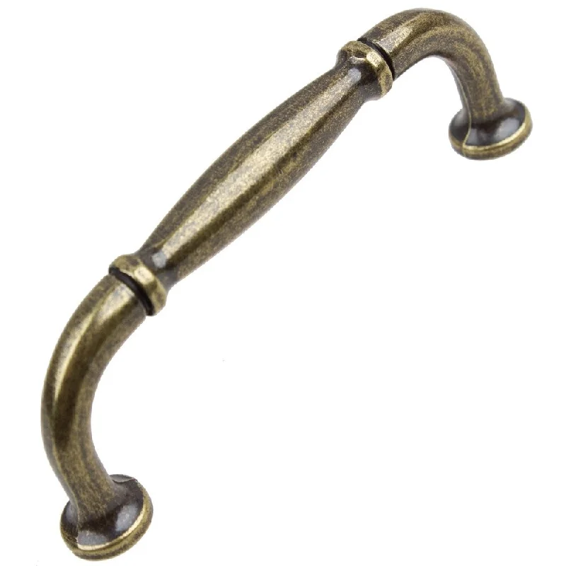 GlideRite 3" CC Antique Brass Fluted Cabinet Pull (Pack of 10 or 25)