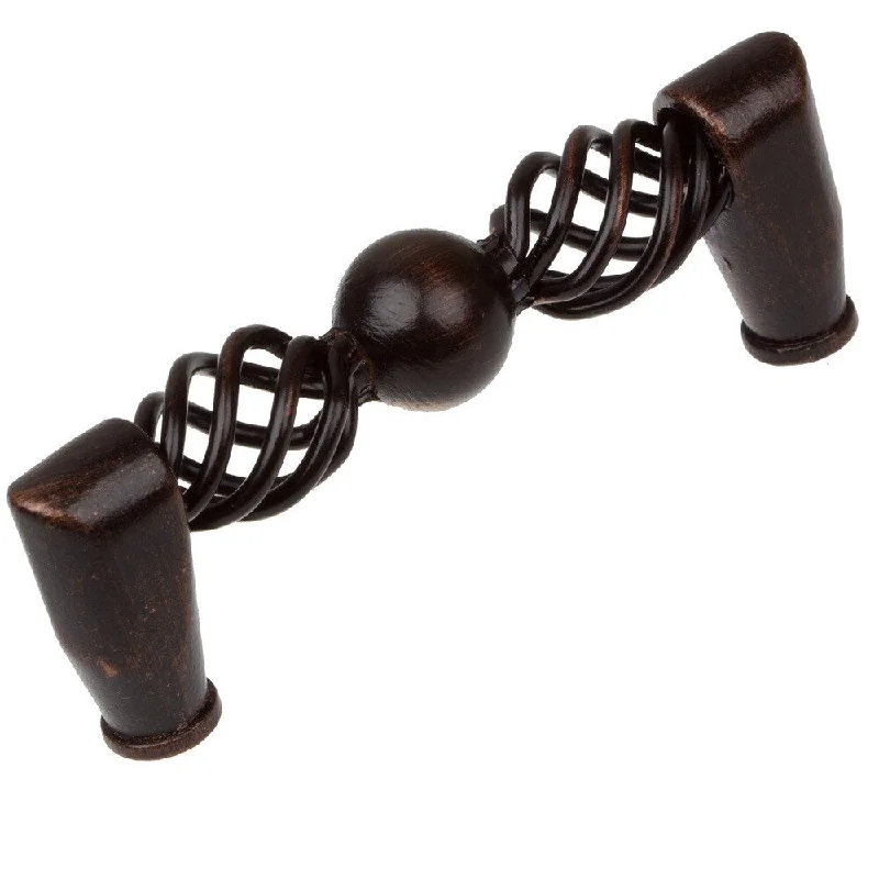 GlideRite 3-inch CC Oil Rubbed Bronze Birdcage Cabinet Pulls (Pack of 10)