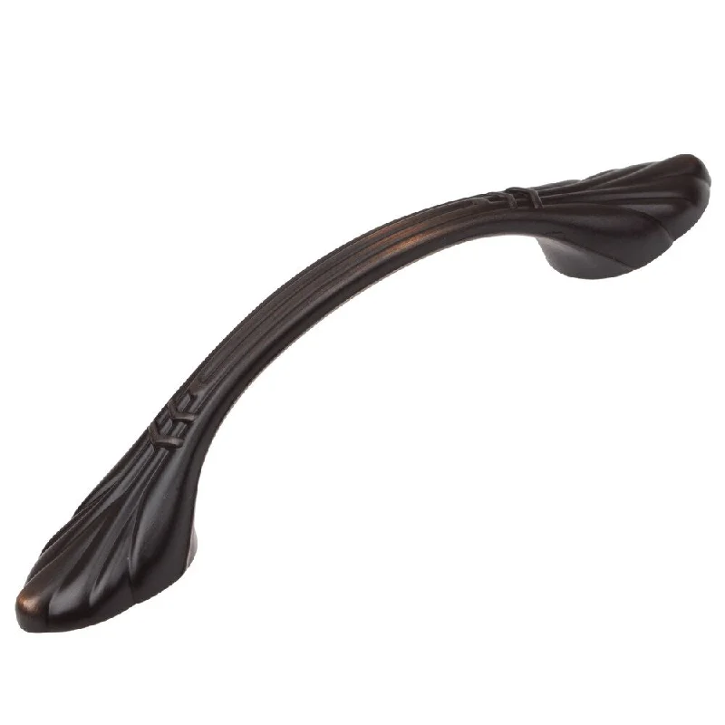 GlideRite 3-inch Oil Rubbed Bronze Deco Leaf Cabinet Pulls (Pack of 10 or 25)