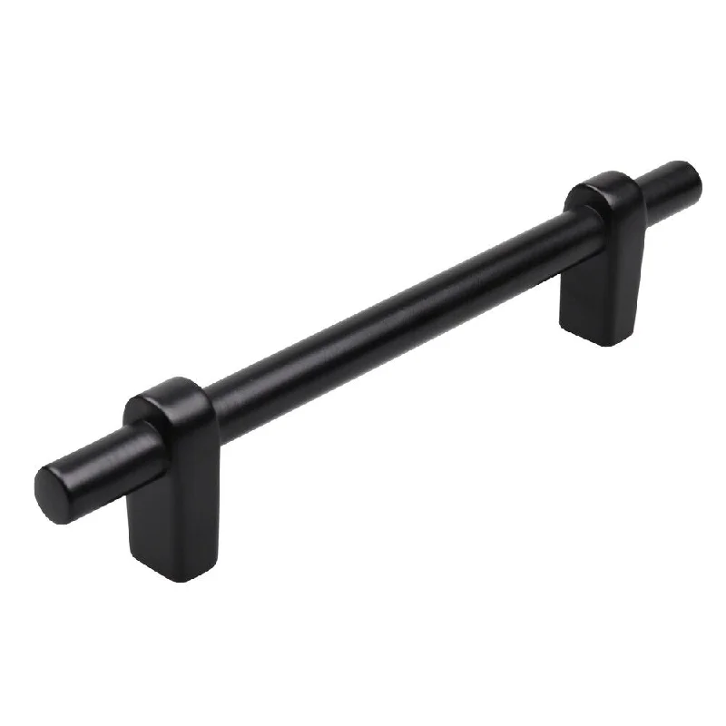 GlideRite 4.25-inch CC Matte Black Euro T-bar Cabinet Handle Bar Pulls (Pack of 10)